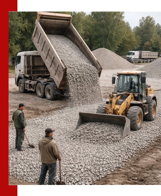 Купить гравийный щебень фракция 20-40 в Нерюнгри с доставкой
