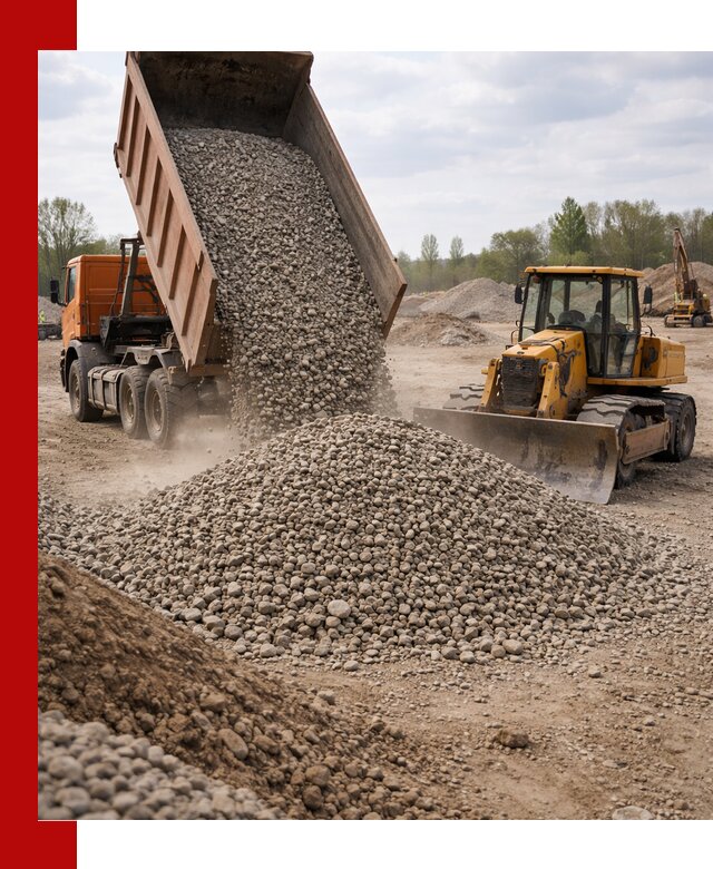Доставка гравийного щебня фракции 40-70 в Нерюнгри