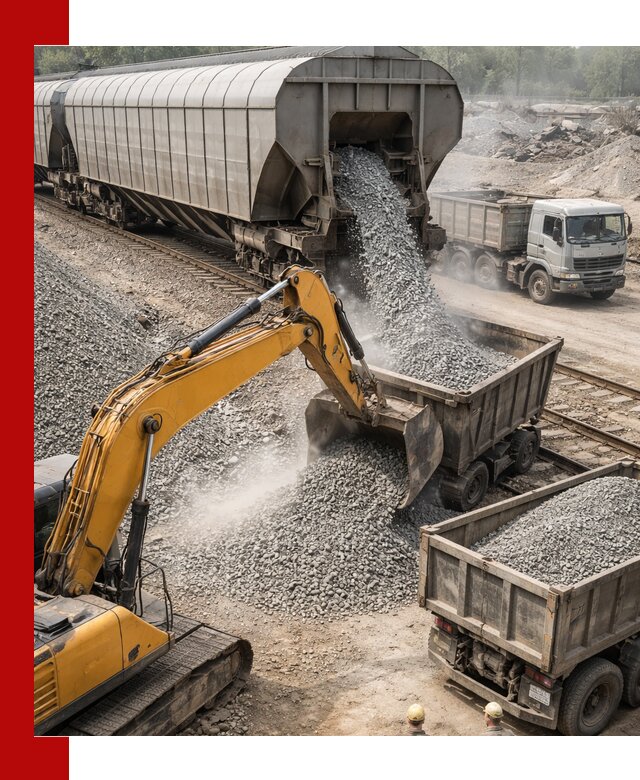 Доставка железнодорожного щебня в Нерюнгри крупными партиями быстрого отгруза