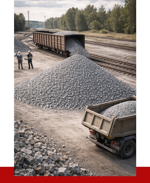 Железнодорожный щебень 20-60 в Нерюнгри от 1846 р. | ПРОНЕРУДНрю