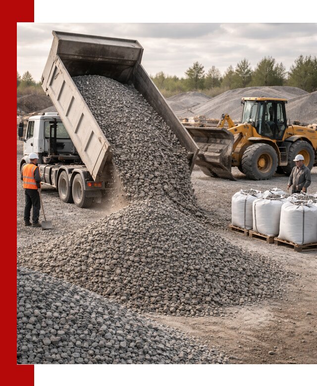 Бетонный щебень фракция 5–20 с доставкой в Нерюнгри