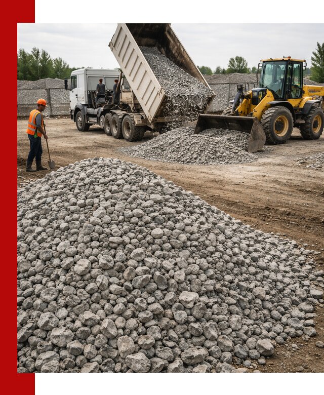 Доставка бетонного щебня фракции 40-70 в Нерюнгри