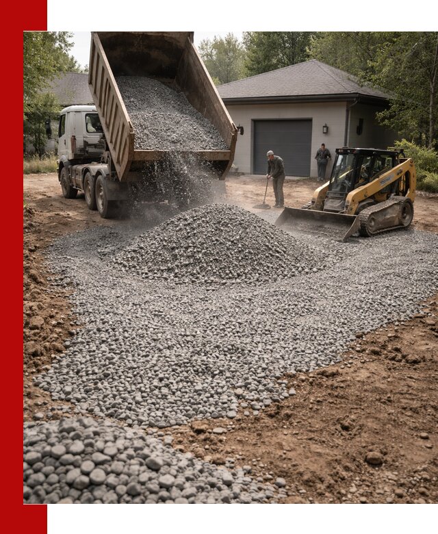 Щебень для парковки в Нерюнгри: доставка и укладка качественного материала