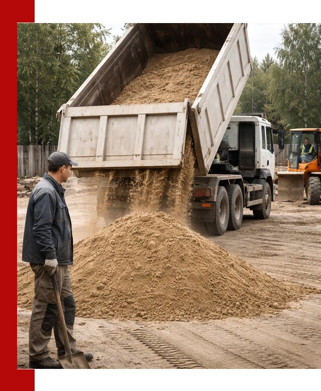 Доставка и продажа песка с разгрузкой в Нерюнгри