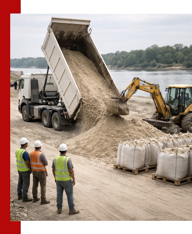 Доставка речного песка в Нерюнгри самосвалами и погрузкой
