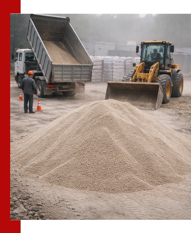 Кварцевый песок фракция 0–8 для стройработ в Нерюнгри