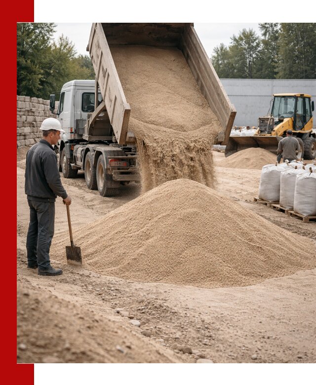 Кварцевый песок фракция 0–3 мм с доставкой в Нерюнгри