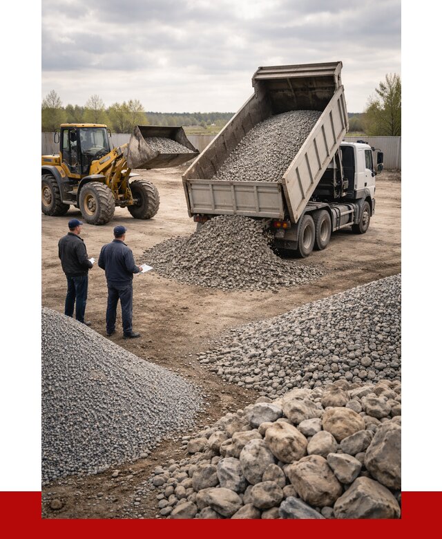 Гравий и камень с доставкой в Нерюнгри от 4561 р. - ПРОНЕРУДНрю