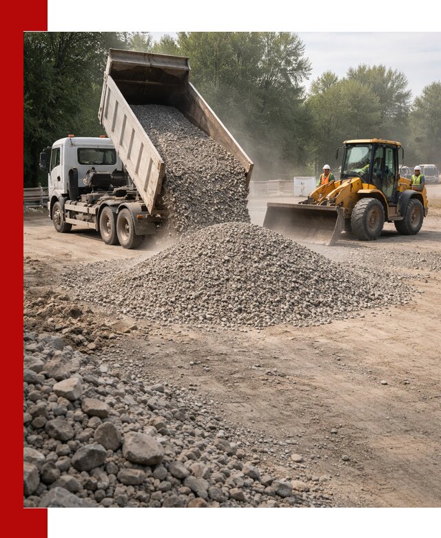 Гравий фракция 5–20 доставка в Нерюнгри оптом и в розницу