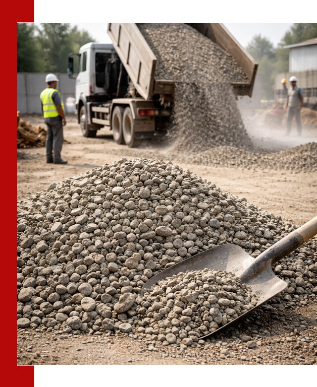 Доставка гравия фракции 20-40 в Нерюнгри с самосвалами