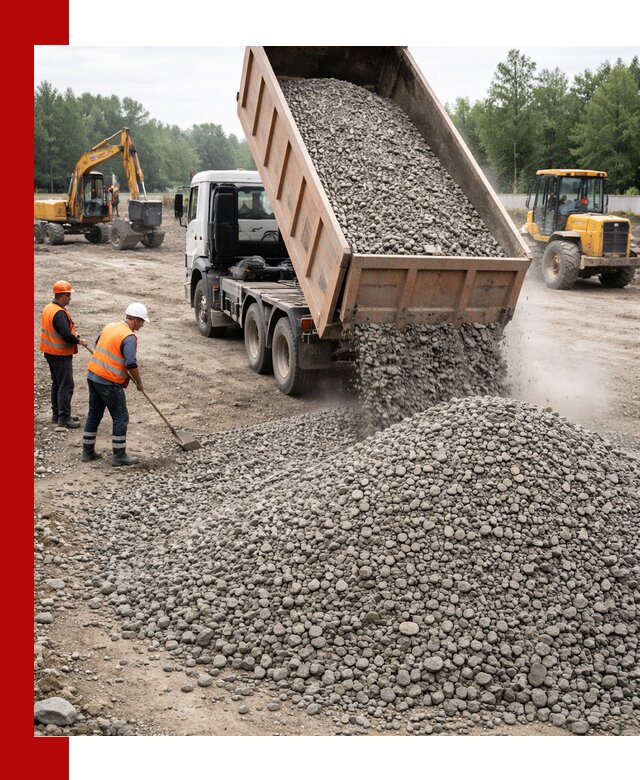 Доставка гравия фракции 40-70 в Нерюнгри оптом и в розницу