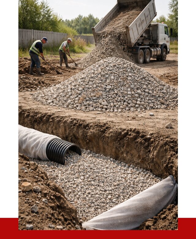 Гравий для дренажа в Нерюнгри от 2389 р., доставка ПРОНЕРУДНрю