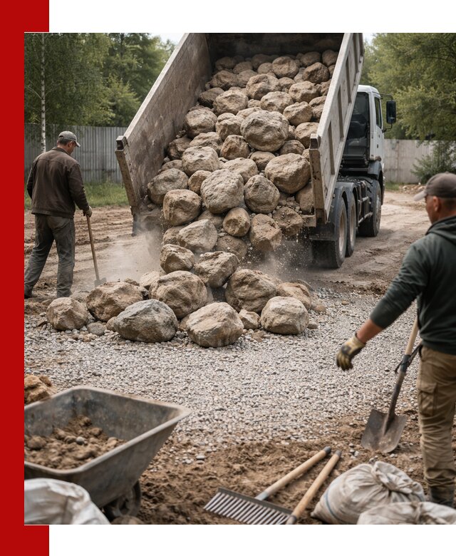 Доставка и укладка булыжника в Нерюнгри