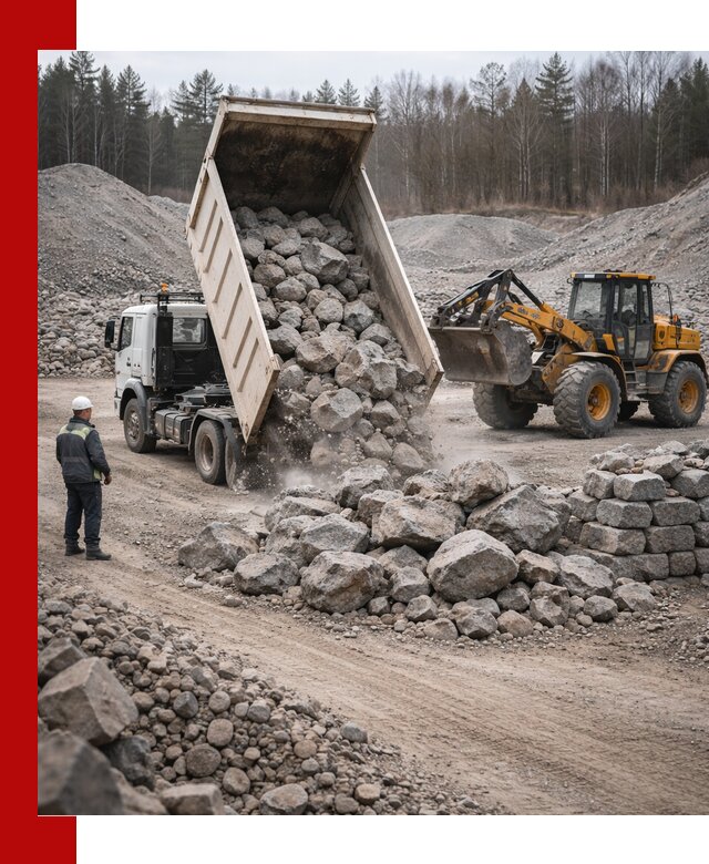 Доставка и продажа бутового гранитного камня в Нерюнгри