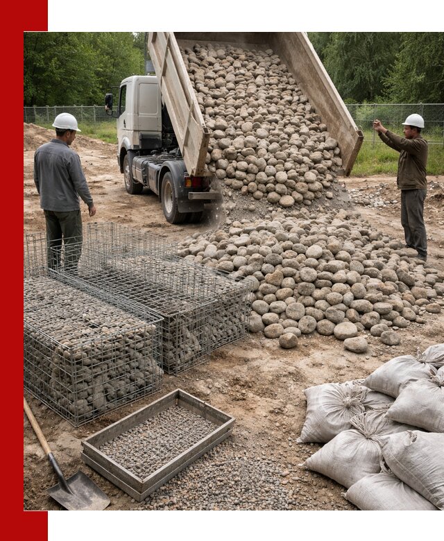 Камень для габионов фракция 70–151 в Нерюнгри