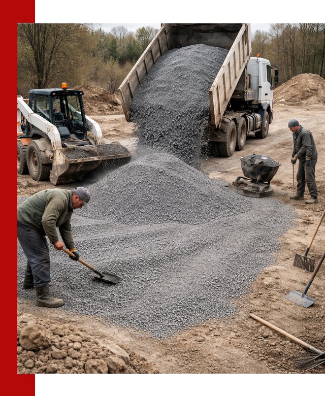 Отсев для подсыпки в Нерюнгри — доставка и подсыпка на участок