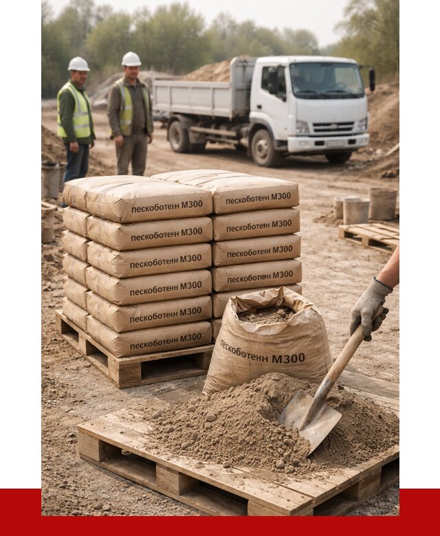 Пескобетон М300 в Нерюнгри с доставкой от 5050 р. за куб | ПРОНЕРУДНрю