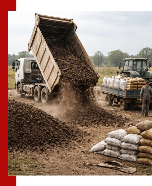 Доставка грунта и удобрений оптом в Нерюнгри для сельхоз и строительства