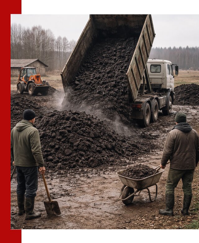 Доставка низинного торфа с разгрузкой и доставкой в Нерюнгри