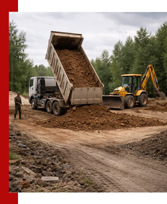 Доставка суглинка самосвалами в Нерюнгри подсыпка и планировка