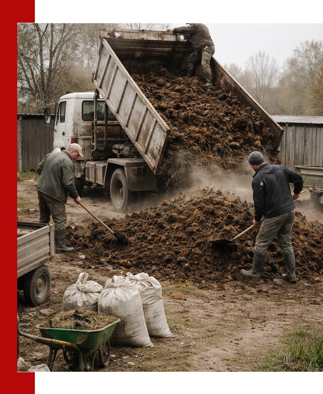 Доставка коровьего навоза самосвалом в Нерюнгри