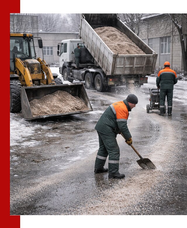 Реагент против гололеда с доставкой и нанесением в Нерюнгри