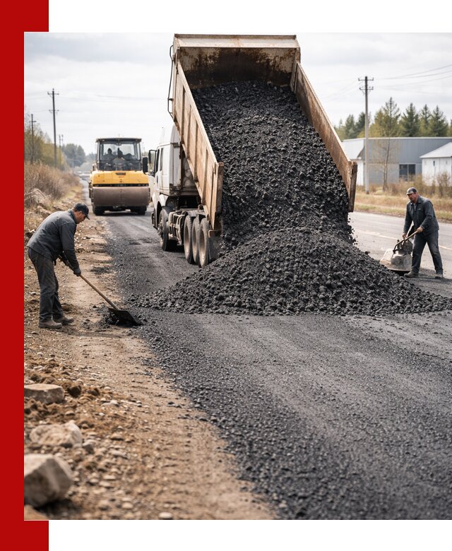 Асфальтовая крошка для дорог в Нерюнгри — поставка и доставка