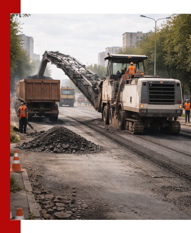 Фрезерованный асфальт в Нерюнгри — удаление и вывоз старого покрытия