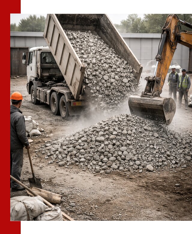 Доставка дробленого бетона в Нерюнгри оптом и в розницу