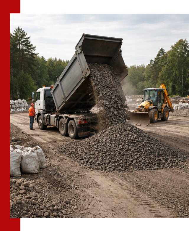Доставка дробленого асфальта в Нерюнгри для дорожных работ