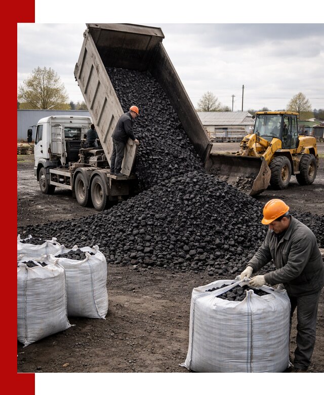 Доставка каменного угля в Нерюнгри оптом и в розницу