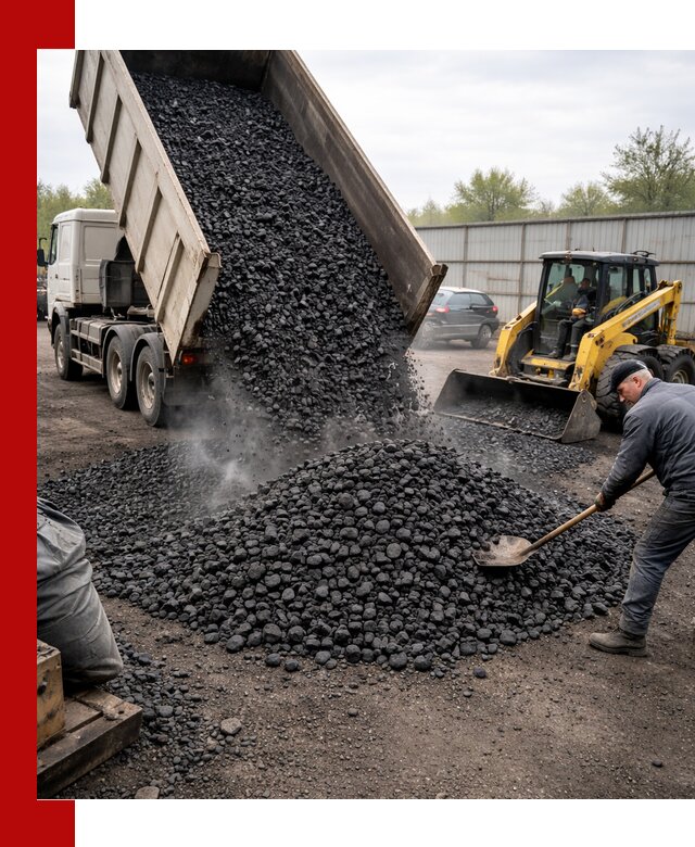 Доставка угля орех в Нерюнгри оптом и в розницу