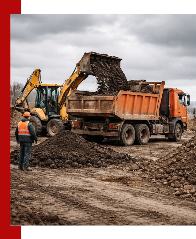 Вывоз грунта и строительного мусора в Нерюнгри грузовыми самосвалами