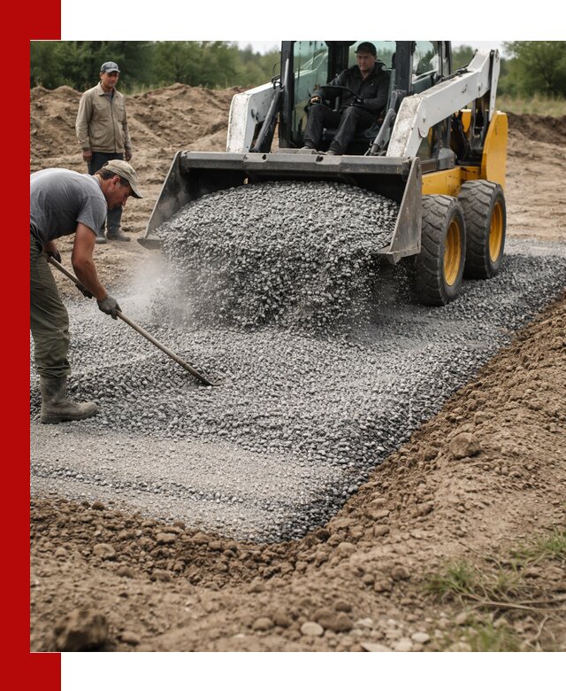 Устройство щебеночной подушки в Нерюнгри для дорог и фундаментов